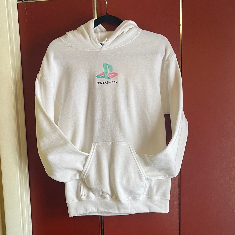 White PlayStation Hoodie